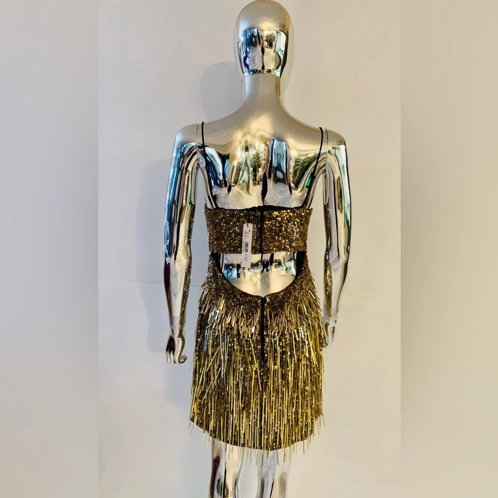 Alice + Olivia Fifi Embellished Sequin Fringe Dress - Picture 13 of 15